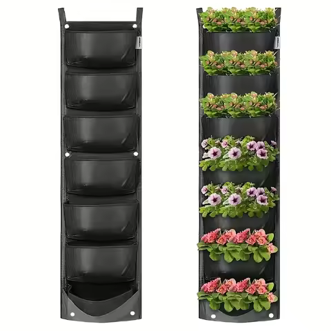 4/7-Pocket Vertical Garden Wall Planter - Perfect for Herbs, Succulents, Flowers & More - Waterproof