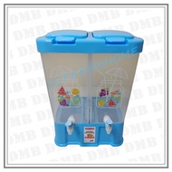 SUNNYWARE Double Quencher Dispenser with Faucet Juice Dispenser Juice Container 6 Gallon #SNW9868-S