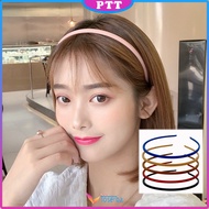Bando Polos Bulat Tipis Matte Full Color High Quality Bandana Hairband Wanita Warna Pastel Ala Korea