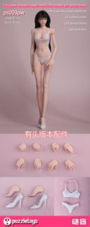 (Pre-order預訂)Puzzle Toys PS003PW / PS004PW 1/6 超可動鋼骨液態矽膠韓國女團體型女素體Super Movable Steel Bone Liquid Sil
