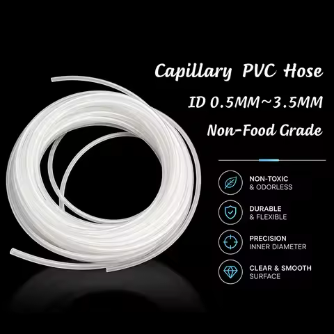 10M inner diameter 0.5-3.5mm high flexibility capillary PVC pipe, multi scene micro conveying PVC pi