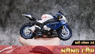 MÔ HÌNH XE ĐỘ BMW S1000RR BLUE WHITE ĐỘ PÔ SC - ĐỘ MÂM TỈ LỆ 1:12 AUTONO1 D175