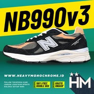 New Balance 990v3 Black Tan M990BB3 (Size 36-45)