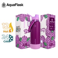 AQUAFLASK (18oz/22oz/32oz/40oz) Sweet Harvest Limited Edition Vacuum Insulated Stainless Steel Drinking Water Bottle with Silicone Boot/Paracord/Sticker