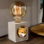 曙MUSE 吐舌棕柴犬水泥方燈 USB燈 LED燈 禮物 創意 氣氛燈 小夜