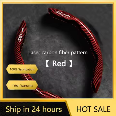 2025 Hot 2PCS Car Interior Steering Cover Non-Slip Protection Shell For Audi A4 B7 B8 B9 A3 8P 8V 8L