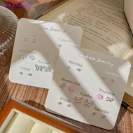 hhh34ertoy> 7 Pairs Of Butterfly Stud Earrings Exquisite Mini Earrings Set Christmas Gift For Women 