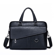 【A SHACK】 JEEP BULUO New Men Briefcase Split Leather Laptop Bag 14 inch PC Doctor Lawyer Computer Ba