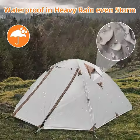 Camping Lightweight Tent 1-2 People Portable Heavy Rainproof Windproof Tents Folding Camping Cot She