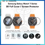 3D Full Coverage Screen Protector Film Tempered Glass Protector For Samsung Watch 7 Ultra | Samsung 