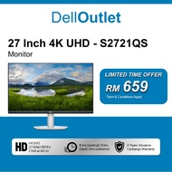 Dell S2721QS 27" 4K UHD Monitor with Adjustable Setup (3840 x 2160) / Monitor 4K UHD dengan Tetapan 