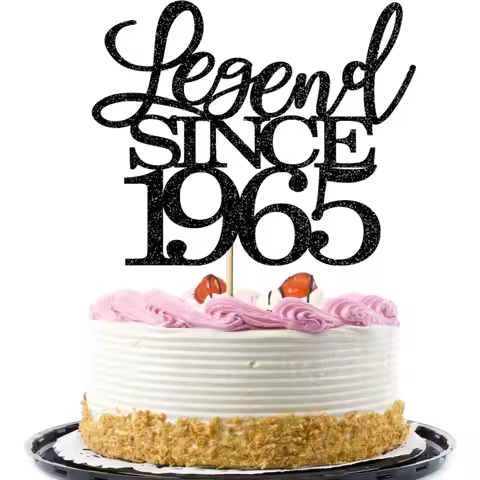 legend since 1965 cake topper 60th birthday happy birthday cake topper men and women cheer 60 years 