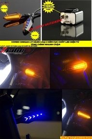 COMBO Đèn xi nhan Spirit Beast L17 nháy hiệu ứng AUDI nháy đuổi xương cá kiểu X1R + cục chớp led điệ