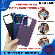 Chrome Metal Casing REALME 5,5i,6i,9,9i,10,10 Pro,10 Pro Plus,C21Y,C25Y,C30,C30S,C53,C55 Matte Hard 