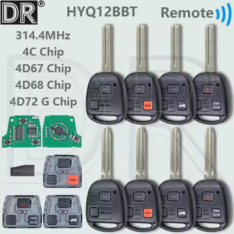 DR HYQ12BBT 314.4MHz 4C/4D67/4D68/4D72 G Chip Car Remote Key For Lexus Toyota ES330 SC430 RX330 RX35