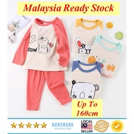 [Up to 160cm] kekebebe Teen Kids Baby Children Soft Warm Unisex Long Sleeve Nightwear Pyjamas Baju T