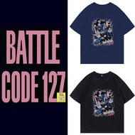 [ada stok] Konsert NCT127 BATTLE CODE Baju-T lengan pendek berleher bulat daripada kapas tulen gaya 
