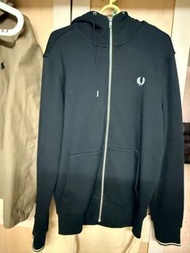 Fred Perry 黑色拉鍊連帽外套