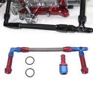 AN6 6AN Dual Feed Fuel Line Kit For Holley 4150 Carburetor Dual Feed Carb Fuel Line Stainless Steel 
