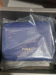 Furla 藍色牛皮皮夾 #龍年行大運