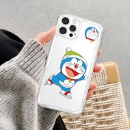 transparnet photo frame case for iphone 14ProMax 14Plus 13 11 12 7 Plus X XR skating Doraemon cover