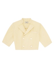 Kloset Design Jeans Crop Top เสื้อครอปยีนส์ติดกระดุม (AW23-T005)