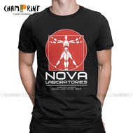 Awesome Nova Laboratories Short Circuit T-Shirts Men 100% Cotton T Shirt Johnny 5 80s Retro Robot Mo