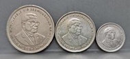 幣1060 模里西斯1991年5盧比1盧比+93年20分硬幣 共3枚