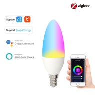 Graffiti Smart Zigbee 5W Candle Light C37 Pointed Bulb E14 Alexa Google Hue Voice Control