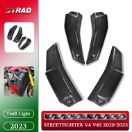 For Ducati Streetfighter V4 V4S 2020 -2022 2023 100% Full Carbon Fiber Radiator Guards Covers Motorc