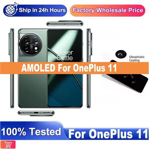 6.7" Original AMOLED For OnePlus 11 LCD Display Touch Screen Digitizer For OnePlus 11 1+11 PHB110 CP