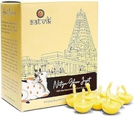 Satvik Pure 30 Pc. Cow Ghee Wicks Readymade Cow Ghee Cotton Wicks Diya/Puja Batti for Your Daily Puj