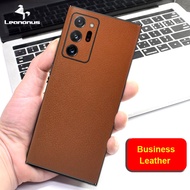 Decal Skin Samsung Galaxy Note 20 Ultra / Note 20 Business Leather Grain Back Film Cover Protector Ultra Thin Matte Sticker