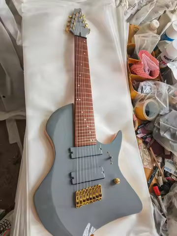 Upgrade 8-String Fanned Fret Electric Guitar, 24 Frets, Basswood Body, Maple Neck & Fingerboard, 628