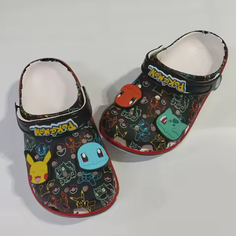 New Pokemon Kawaii Eva Slippers For Kids Breathable Sandals Pikachu Designs Ideal For Home Beach Sum