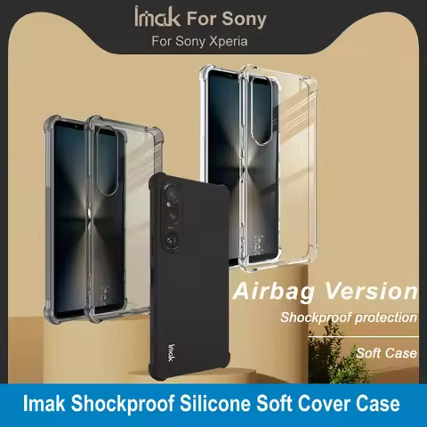 For Sony Xperia 1 5 10 VI V IV III IMAK Case Clear TPU Quicksand Matte Skin Protect Shockproof For X