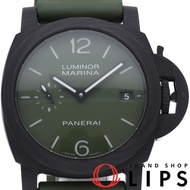 沛納海 Luminor Quaranta Carbotech 40mm 綠色 PAM01526 - 附錶盒、保固卡、碳纖維/橡膠錶帶、男士腕錶、綠色、2024 年款、成色極佳 [二手]