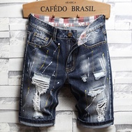 ▪▽㍿Street Trendy Broken Slim-fit Jeans Shorts Work Shorts Trendy Shorts Boy Shorts Boy Jeans
