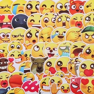 110 TikTok Emoji Small Yellow Face Facial Expression Bag Sand Carving Hand Ledger Sticker Mobile Phone Laptop Children's Stickers
