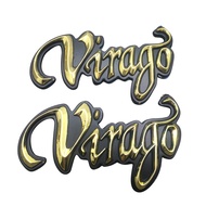 Gold 3D Motorcycle Emblem Badge Motorbike Gas Fuel Tank Decals Stickers For Yamaha Virago XV700 XV53