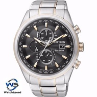 Citizen Eco-drive AT8016-51E Stainless steel Chronograph Black 100M Men's Watch