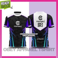 2024 eFootball 2024 Sublimation Tshirt • Baju eFootball 2024 • Baju Peminat Esport eFootball 2024