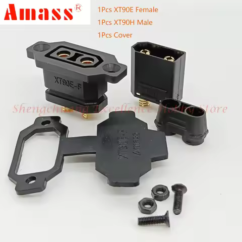 Amass XT90E-F XT90E-M Battery Connector XT90E Male /Female Plug Gold-plated XT90 Mountable Connector