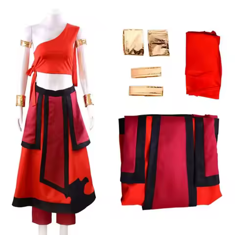 qq38Anime Avatar The Last Airbender Prince Zuko Princess Azula Mai Cosplay Costume Fire Nation Aang