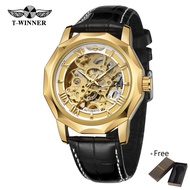 Original WINNER Top Brand Luxury Mechanical Watch Mens Skeleton Automatic Mechanical Watch Gold Wate
