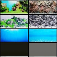 60 100 150CM High Double Sided Aquarium Background Poster Rock Fish Tank Decorative Wall Backdrop Pi