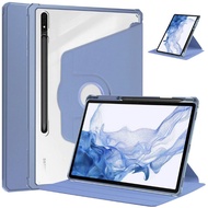 เคสฝาพับ หลังใส หมุนได้ ซัมซุง แท็ป เอส7พลัส / เอส7เอฟอี / เอส8พลัส  Smart Case Foldable Cover Stand For Samsung Galaxy Tab S7+ / S7 FE / S8+ (12.4)