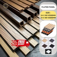 【Ready Stock】Fluted panel WPC slat wall kayu wainscoting shiplap 3meter length