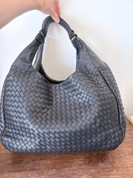 Bottega Veneta bv classic vintage black leather hobo shoulder tote bag Handbag經典中古復古黑色編織格子格仔和尚包大手袋上膊