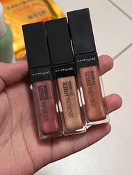 Maybelline絲絨眼影蜜 S01香檳氣泡（全新）/S06奶霜可可/S05冰霜玫瑰（全新）